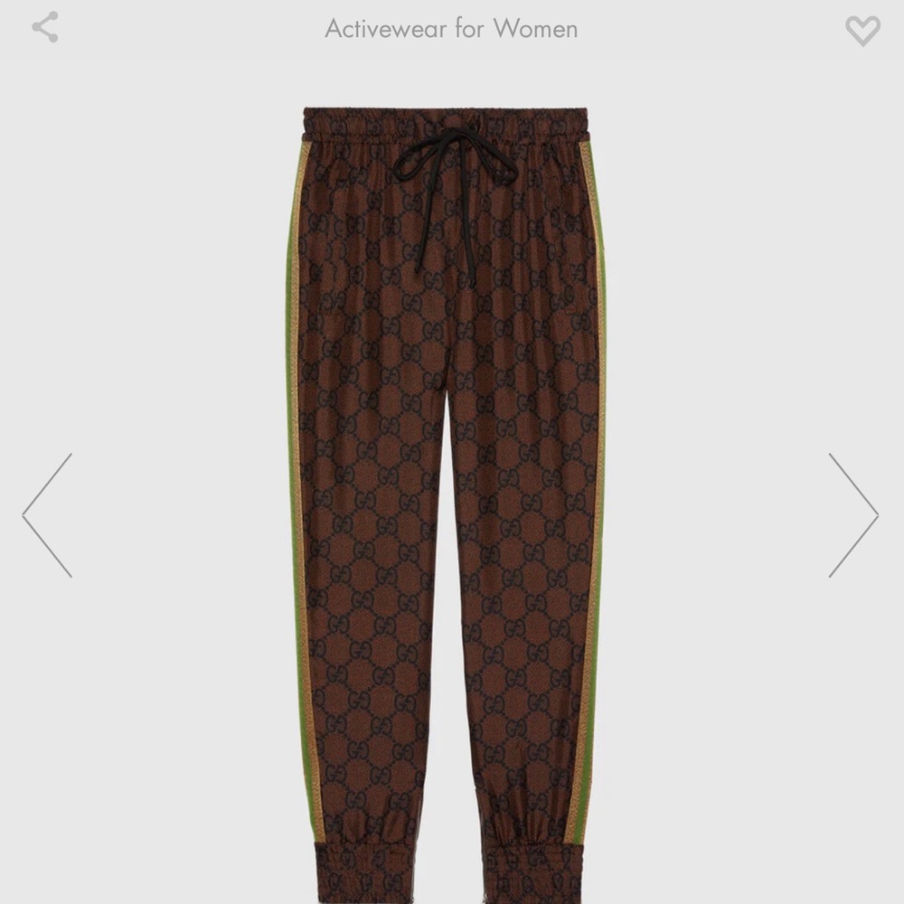 GG Supreme print silk pant 🤎🤎🤎🤎